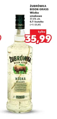 Wódka smakowa Żubrówka Bison Grass promocja w Kaufland