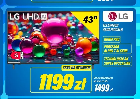 Telewizor LG 43" promocja w RTV EURO AGD
