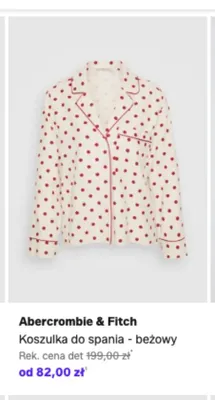 Koszulka do spania Abercrombie & Fitch beżowy promocja w Lounge by Zalando