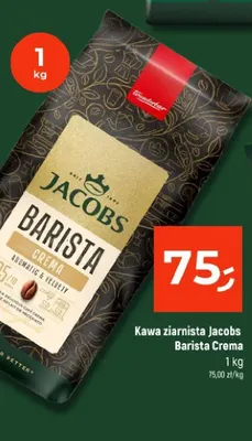 Kawa ziarnista Jacobs Barista Crema promocja w Dealz