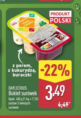 Bukiet surówek Daylicious polski promocja w Aldi