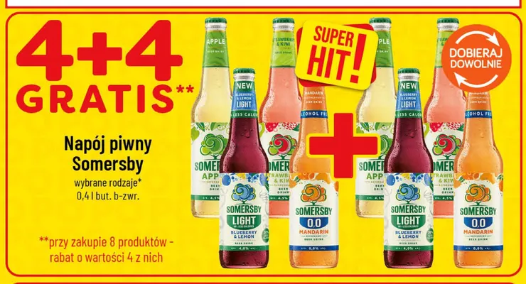 Napój piwny Somersby Strawberry & Kiwi promocja w POLOmarket