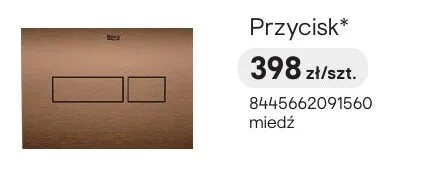 Przycisk spłukujący Roca miedź promocja w Castorama