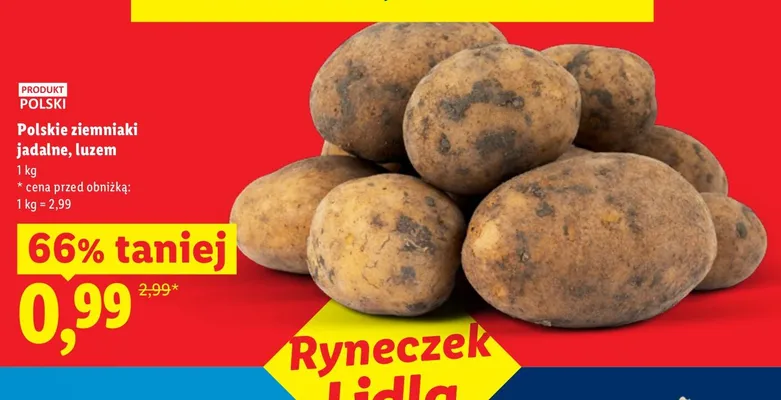 Polskie ziemniaki jadalne, luzem promocja w Lidl