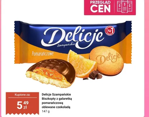 Biszkopty z galaretką pomarańczową oblewane czekoladą promocja w Biedronka
