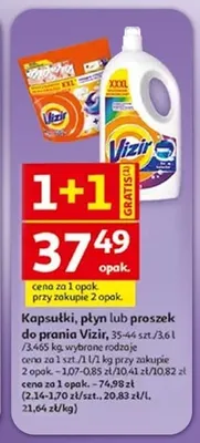 Kapsułki do prania Vizir 35-44szt. promocja w Auchan