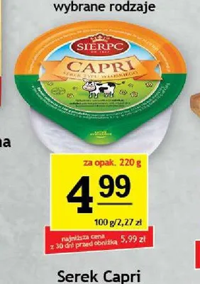 Serek typu włoskiego Capri Sierpc promocja w Gram Market