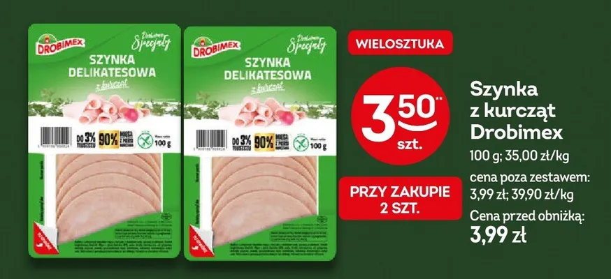 Szynka z kurcząt Drobimex promocja w Żabka