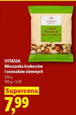 Mieszanka krakersów i orzeszków ziemnych Vitasia promocja w Lidl