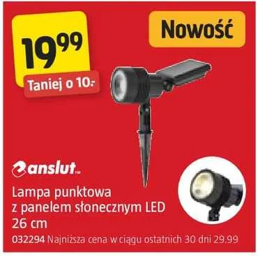 Lampa punktowa Anslut z panelem słonecznym LED 26cm promocja w Jula