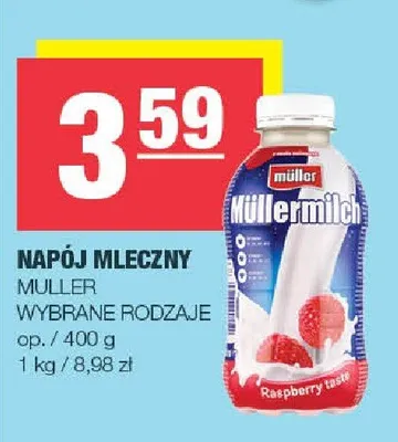 Napój mleczny Müllermilch Müller promocja w SPAR