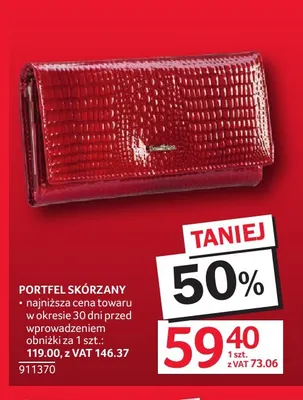 Portfel skórzany promocja w Selgros