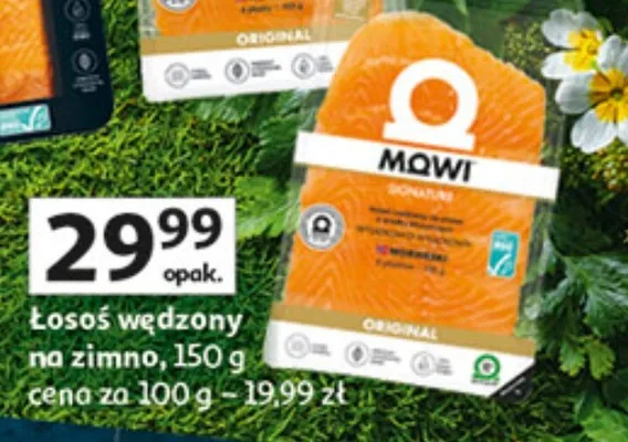 Łosoś wędzony na zimno promocja w Auchan