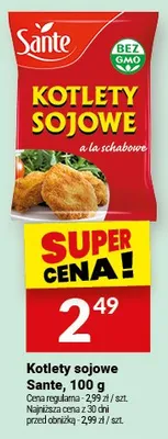 Kotlety sojowe Sante promocja w Twój Market