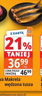 Makrela wędzona tusza promocja w Leclerc