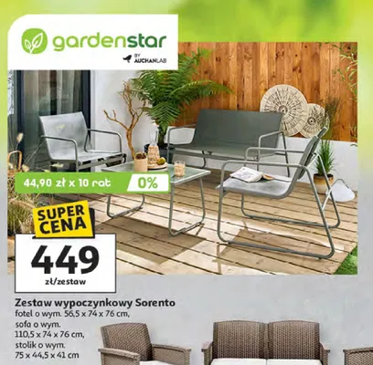 Zestaw wypoczynkowy Sorento promocja w Auchan