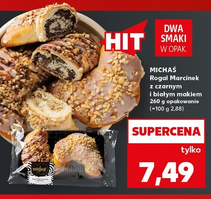 Rogal Marcinek z czarnym i białym makiem Michaś promocja w Kaufland