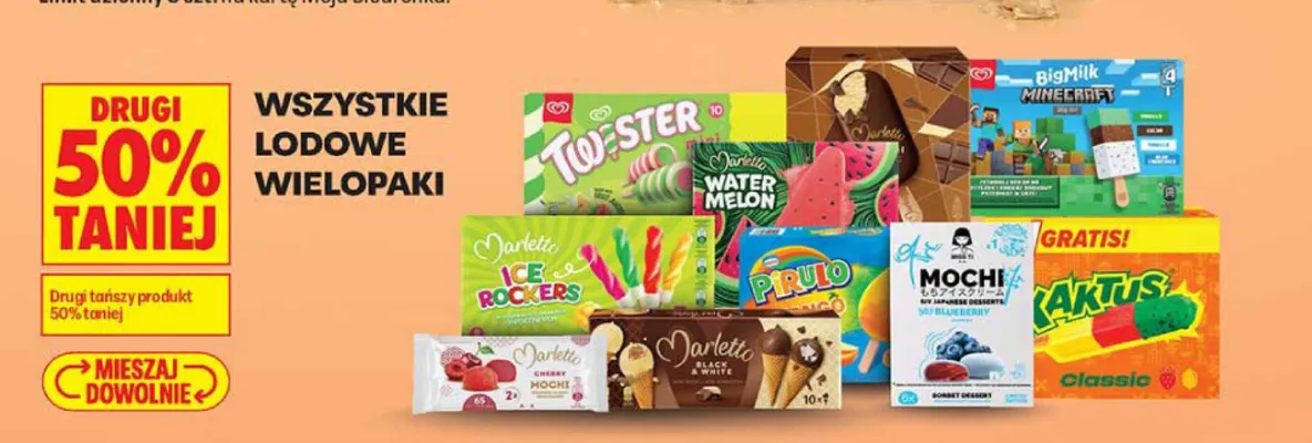 Lody Nestle Kaktus wielopak promocja w Biedronka