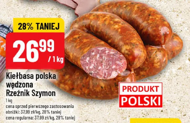 Kiełbasa polska wędzona Rzeźnik Szymon promocja w POLOmarket