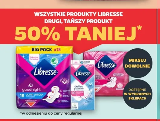 Produkty Libresse promocja w Netto