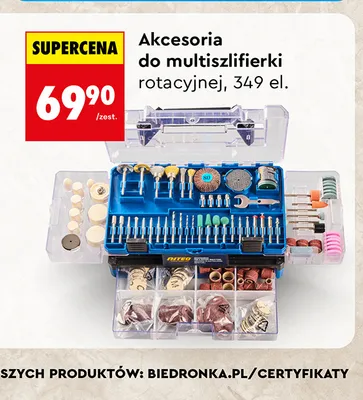 Akcesoria do multiszlifierki rotacyjnej Niteo promocja w Biedronka