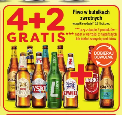 Piwo w butelkach zwrotnych promocja w POLOmarket
