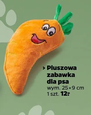Pluszowa zabawka dla psa marchewka promocja w Netto