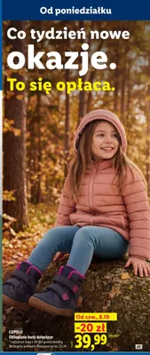 Ocieplane buty dziecięce Lupilu promocja w Lidl