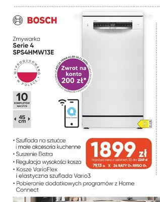 Zmywarka Bosch Serie 4 SPS4HMW13E promocja w Max Elektro