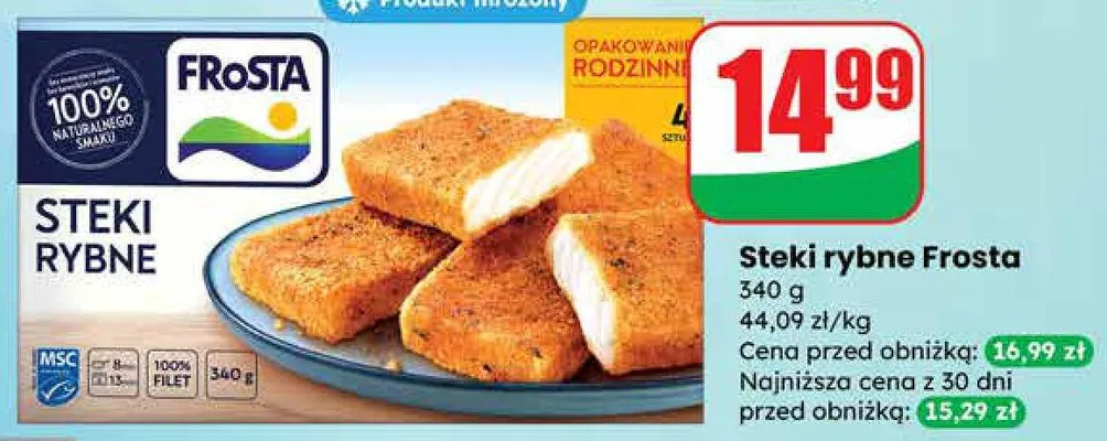 Steki rybne Frosta promocja w Dino