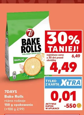 Sucharki Bake Rolls 7Days promocja w Kaufland