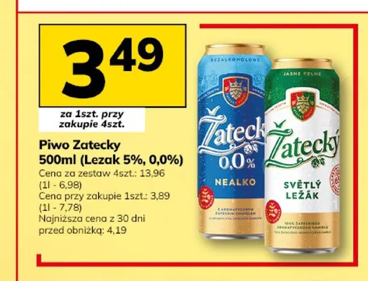 Piwo bezalkoholowe Žatecký Nealko promocja w Hitpol