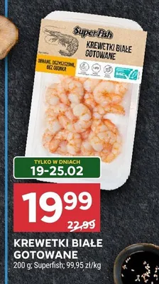 Krewetki białe gotowane promocja w Stokrotka