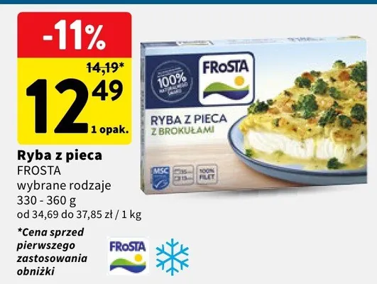 Ryba z pieca z brokułami Frosta promocja w Intermarche