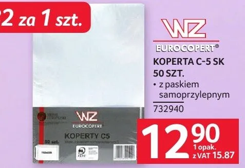 Koperta C-5 5K W-Z Eurokoperta 50 szt. promocja w Selgros