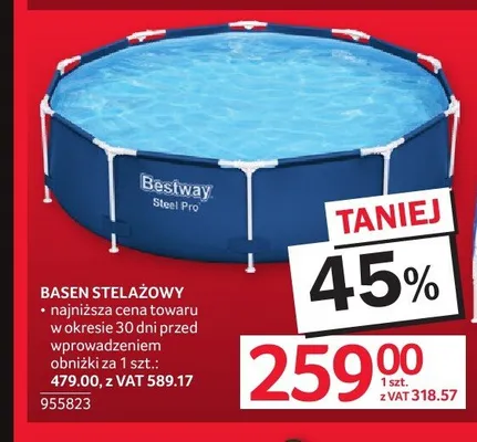 Basen stelażowy Steel Pro Bestway promocja w Selgros