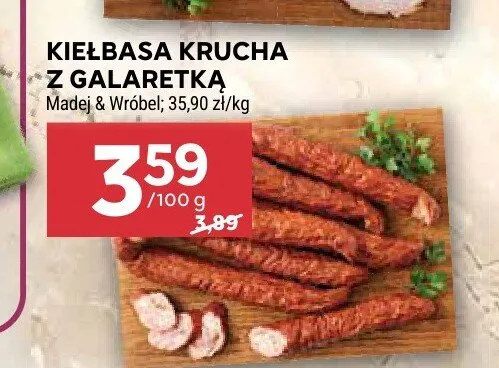Kiełbasa krucha z galaretką Madej & Wróbel promocja w Stokrotka