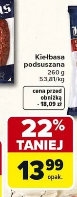 Kiełbasa podsuszana promocja w Carrefour