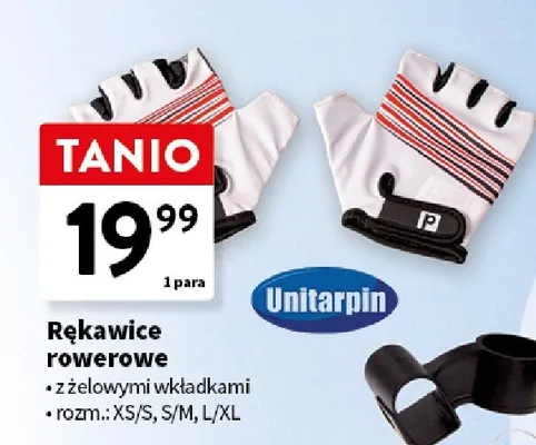 Rękawice rowerowe z żelowymi wkładkami promocja w Intermarche