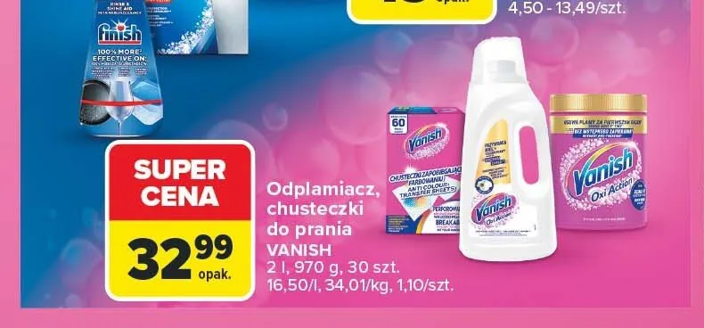 Odplamiacz chusteczki do prania Vanish promocja w Carrefour