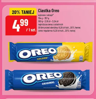 Ciastka Oreo Golden promocja w POLOmarket