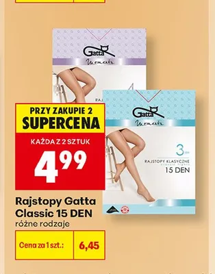 Rajstopy damskie Gatta Classic 15DEN promocja w Biedronka