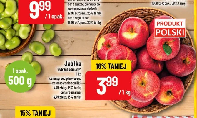 Jabłka wybrane odmiany promocja w POLOmarket