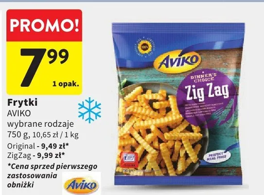 Frytki Aviko ZigZag promocja w Intermarche