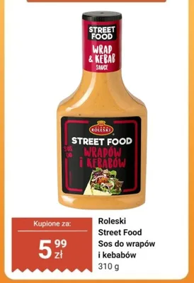 Sos do wrapów i kebabów Roleski Street Food promocja w Dino
