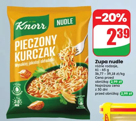 Zupa nudle Knorr promocja w Dino
