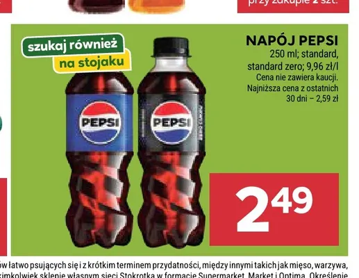 Napój gazowany Pepsi standard promocja w Stokrotka