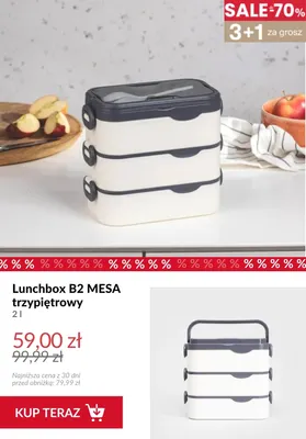Lunchbox B2 Mesa trzypiętrowy 2 l promocja w Homla