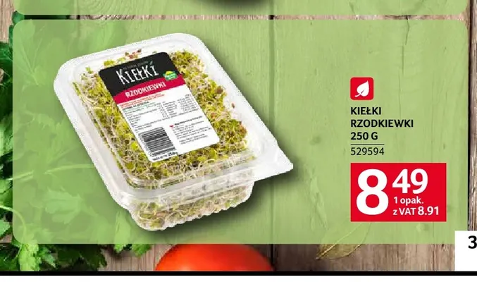 Kiełki rzodkiewki promocja w Selgros