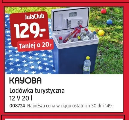 Lodówka turystyczna Kayoba 12V 20 l promocja w Jula